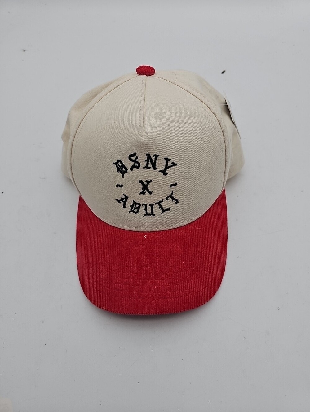 Basic Cap DSNY X ADULT Red Curdoroy  Bill Snapback Hat Trucker Cap New